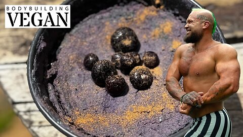 68g Vegan Protein Blueberry TVP Cake Bowl!! | TheBodyBuildingVegan 