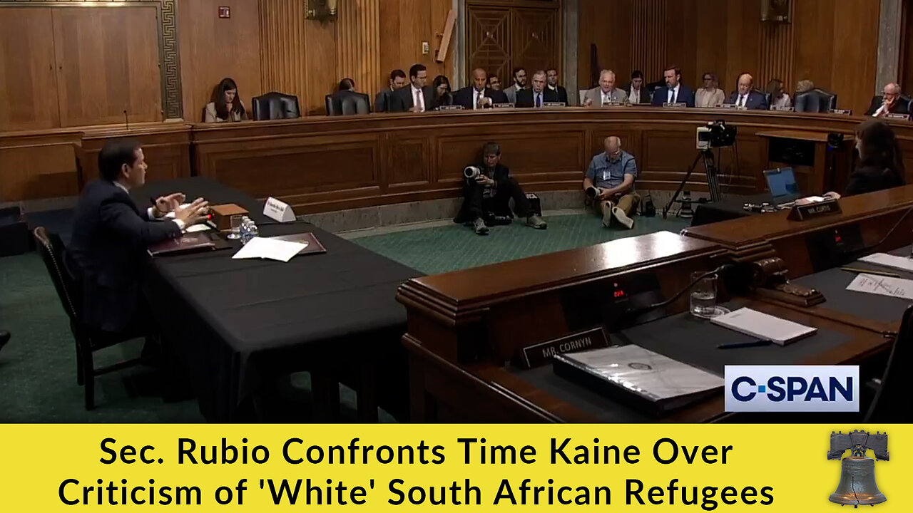 Sec. Rubio Confronts Tim Kaine Over Criticism of 'White' South African Refugees