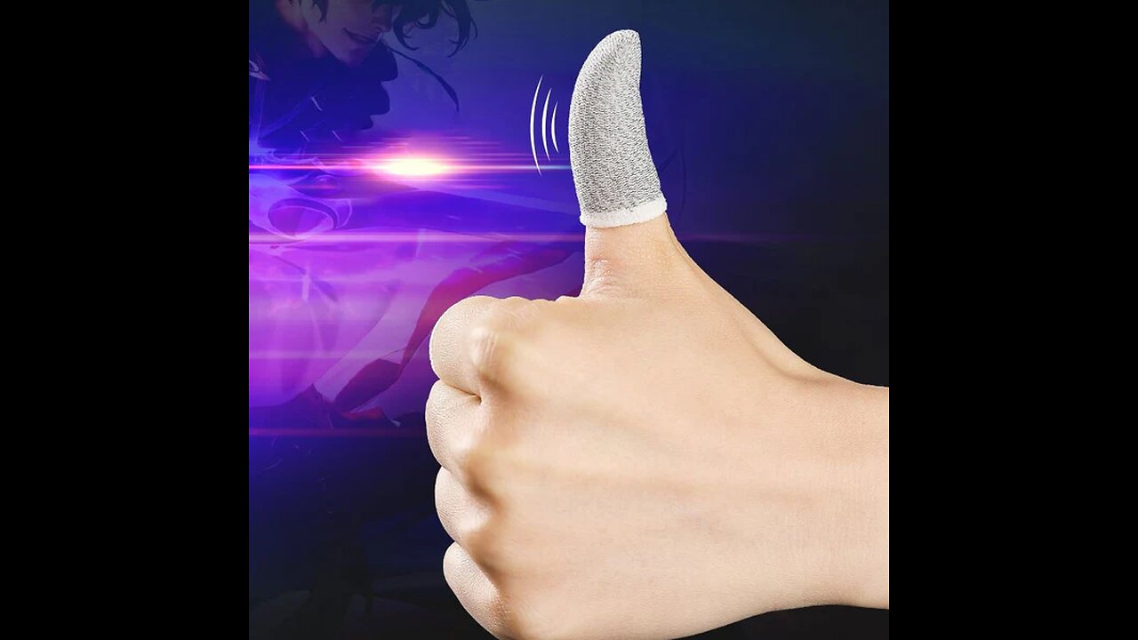 Gaming Finger Sleeves, with Breathable, Anti-Sweat & Durable Design (2 Pairs)