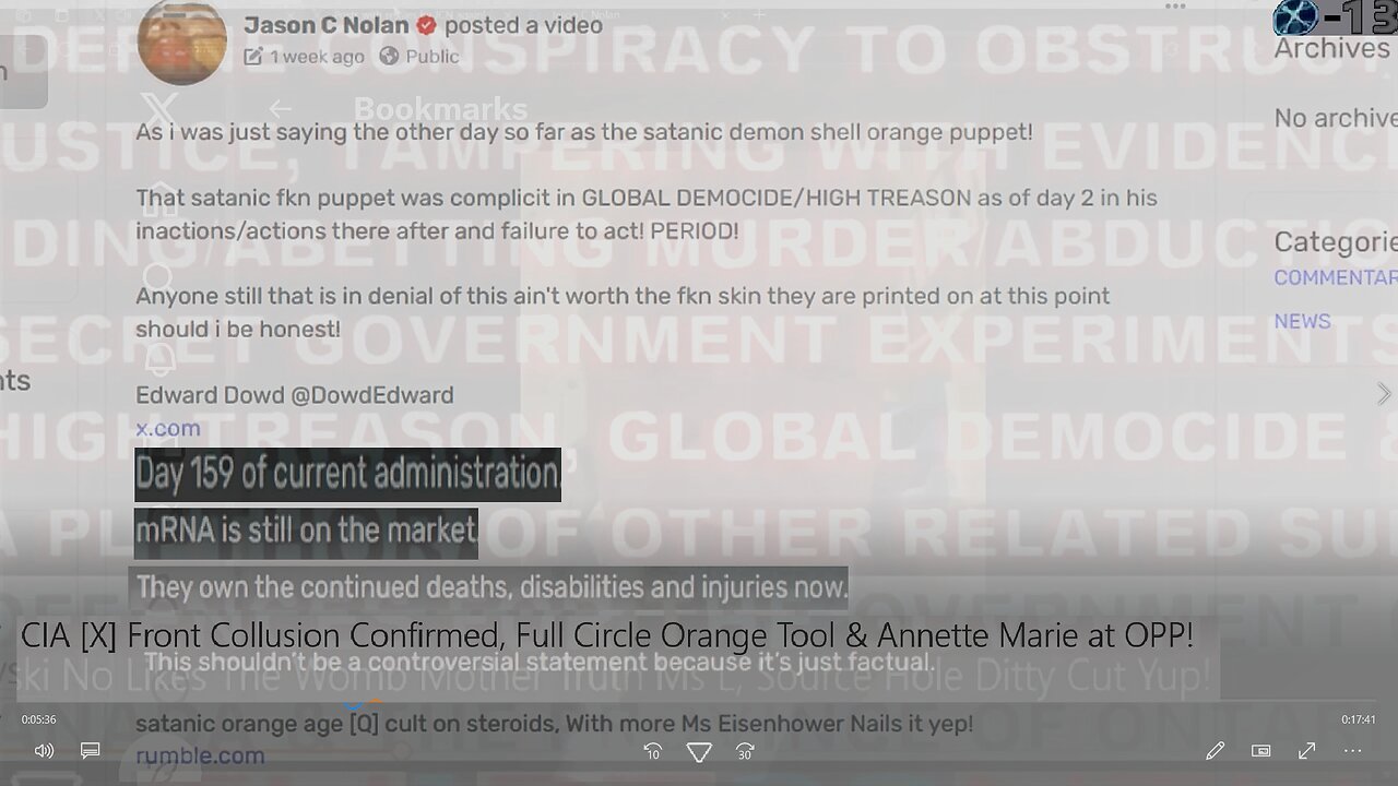 CIA [X] Front Collusion Confirmed, Full Circle Orange Tool & Annette Marie at OPP!