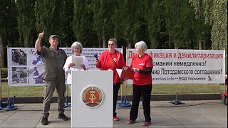 Немецкие партизаны в День Победы у советского мемориала в берлинском районе Трептов 9 мая 2025 года!