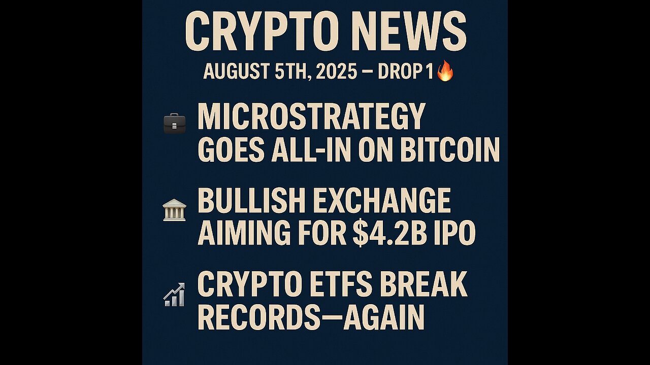 Daily Crypto Summary – Aug 5, 2025 (Drop 1)
