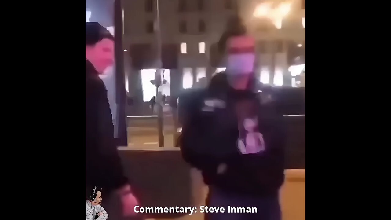 Too bad the mask didn't protect him