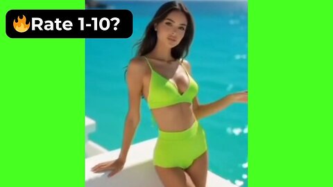 🔥 Rate This Luminous Green Bikini 1-10? | Supermodel Beach 4K