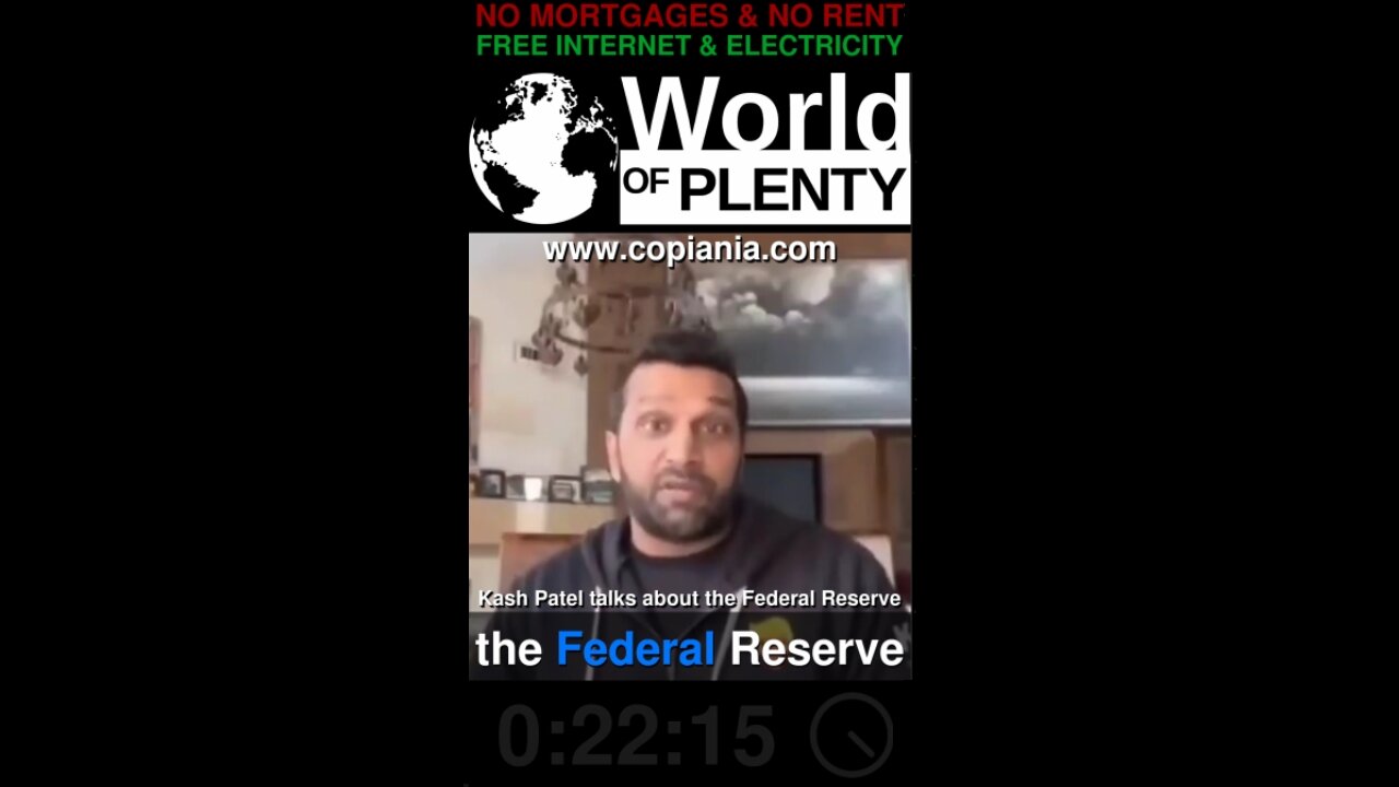 Kash Patel talks about the Federal Reserve (24 sec)
