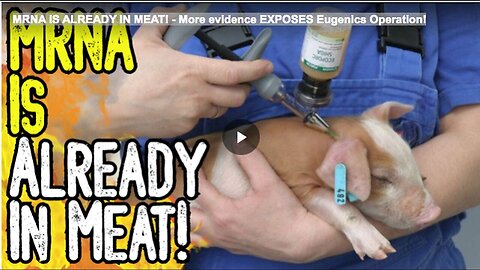 "mRNA Presence in Meat: Further Evidence Reveals Eugenics Operation"