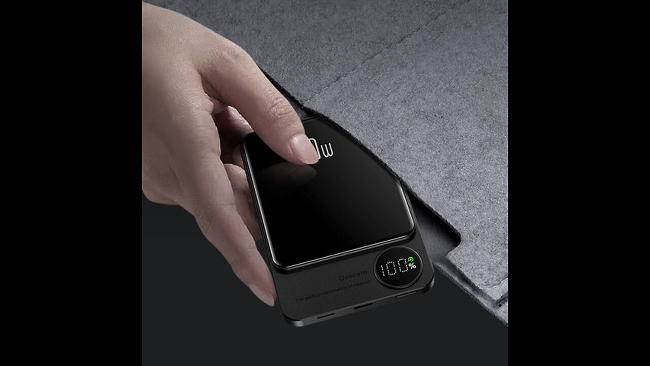 10000mAh Mini Portable LED Digital Display Magnetic fast-Charging Power Bank