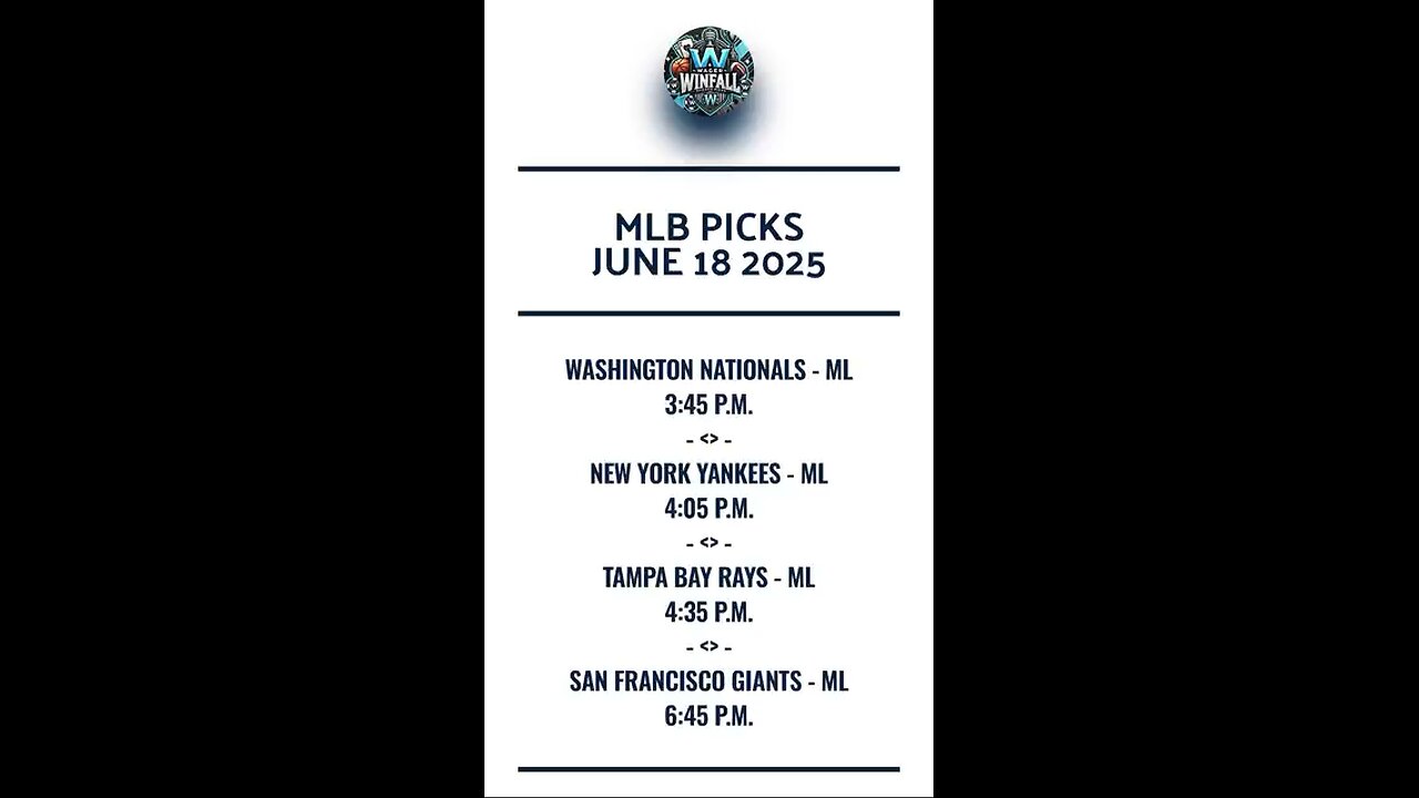 Free MLB Picks June 18 2025