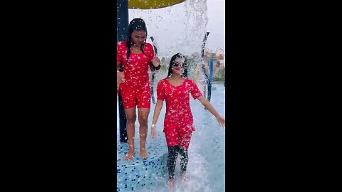 maya magar injoying in waterpark
