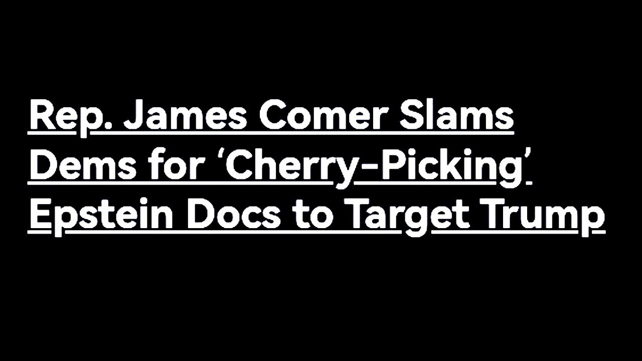 🍒 "Cherry Picking" Epstein Files Blame Game