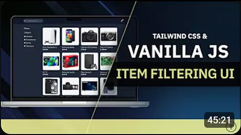 🛍️ Build a Products Filtering UI with Tailwind & JavaScript ⚡ | Add-to-Cart + Filters!