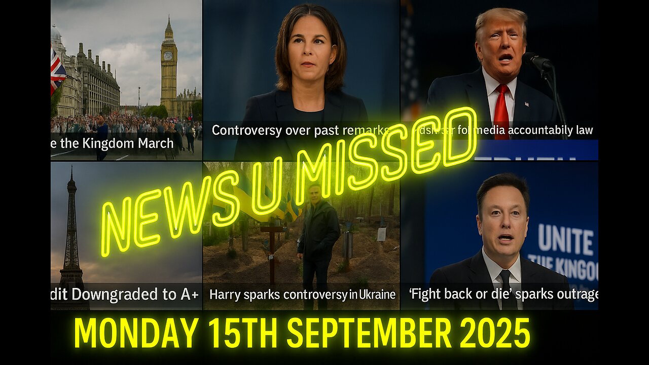 NEWS U MISSED WITH PAUL BROOKER & WARREN THORNTON MONDAY 15TH SEPTEMBER 2025