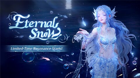 Infinity Nikki Version 1.5 [Bubble Season] Banner Balada nevada Pluma Carmesi