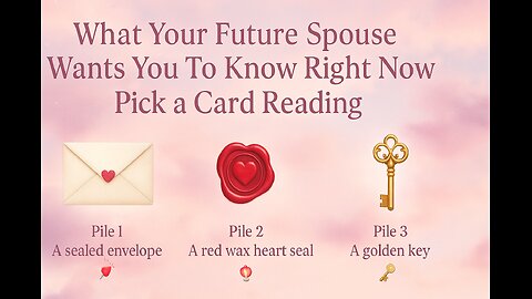 What Your Future Spouse Wants You To Know Right Now 💌 | Pick A Card Reading