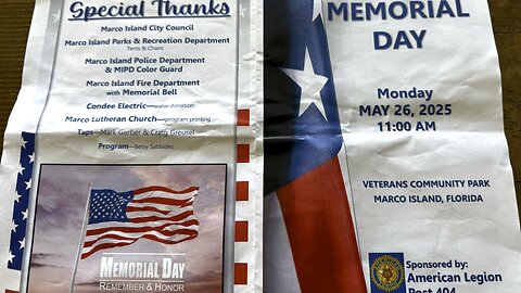 Memorial Day Service Veterans Community Park | 4K