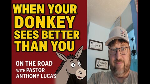 When your Donkey sees better than you.
