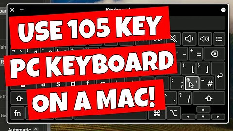 How To Get UK British PC Layout ISO 105 Keyboards Working In MAC OS Mac Mini Pro