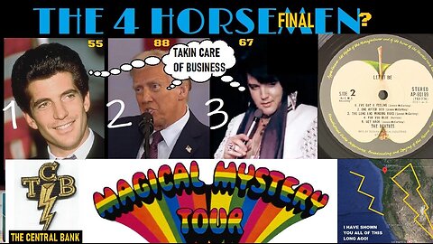THE FINAL BATTLE- THE 4 HORSEMEN- FINAL. WITCHES AND WIZARDS AND KINGS OH MY?? JUNE 24 IS JULIAN CALENDAR 6/11. I HAVE SHOWN YOU THIS BEFORE. 