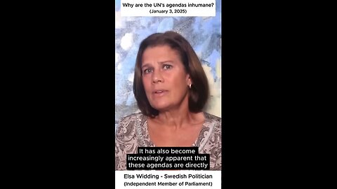 Elsa Widding - Why are the UN's agendas inhumane