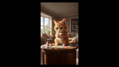 Trying to be an artist...but paws aren’t made for folding paper!