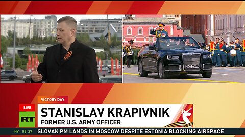 Ex-US Army officer Stanislav Krapivnik at the Victory Day parade in Moscow