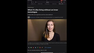 What it's Like with no Inner Dialogue?!? Article Review