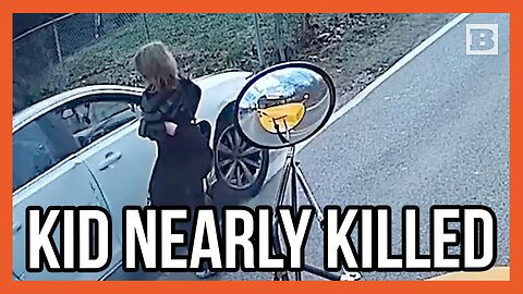 Student Walking Off School Bus Nearly Hit by Speeding Car