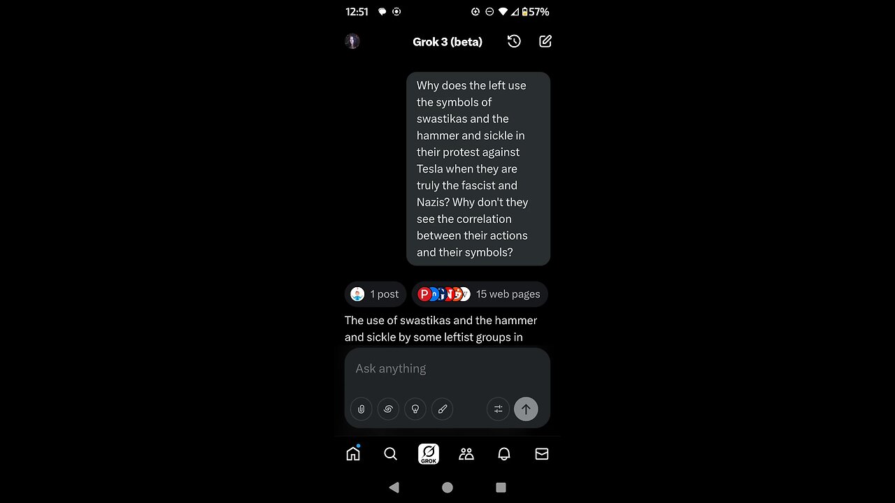 my conversation with beta Grock 3 on x