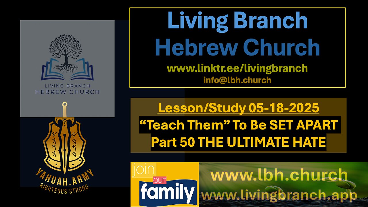 05-18-2025 “Teach Them” To Be SET APART Part 50 The ULTIMATE HATE