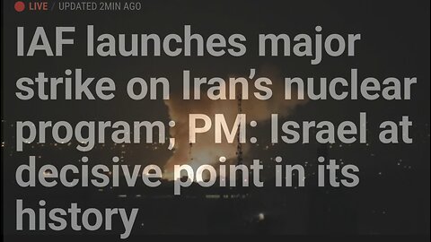 Israel Launches major strike on Iran’s and killed all nuclear scientist