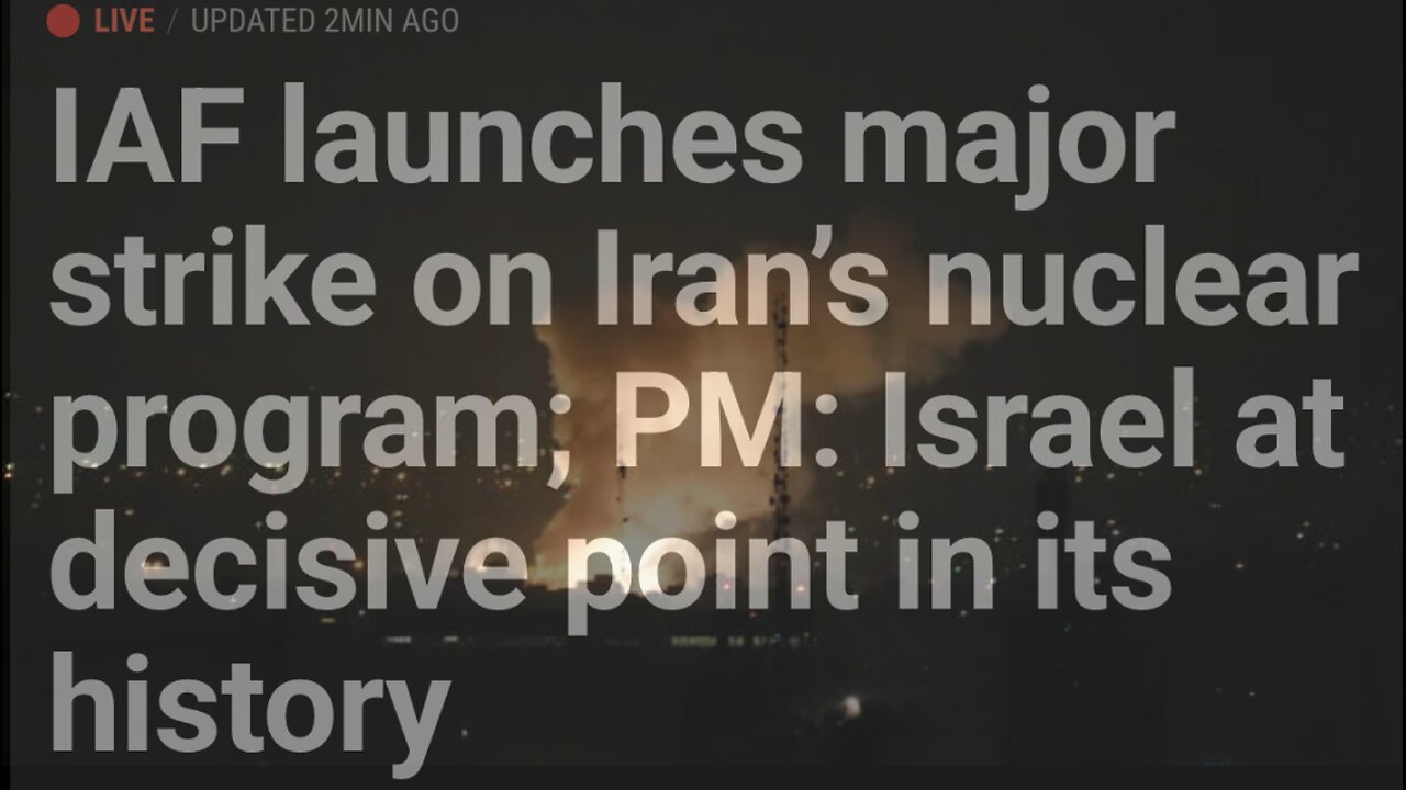 Israel Launches major strike on Iran’s and killed all nuclear scientist