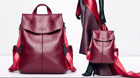 Women Vintage Leather Backpack