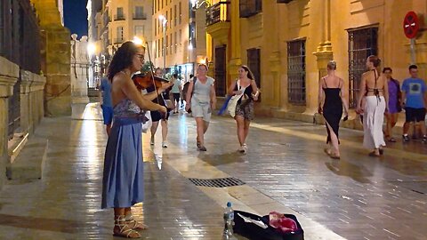 Enchanting Violin Night in Malaga 🎻 Spain Summer Street Music [4K]