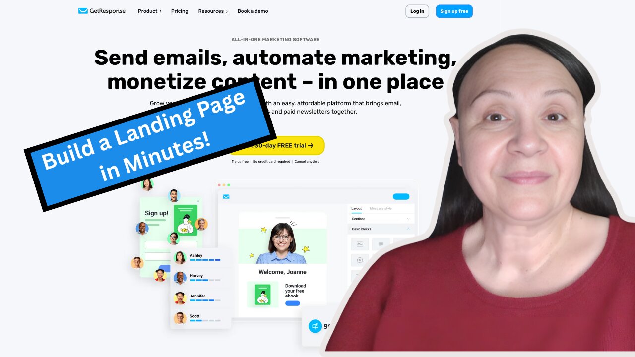 How to Build a Landing Page in Minutes with GetResponse: Beginner-Friendly