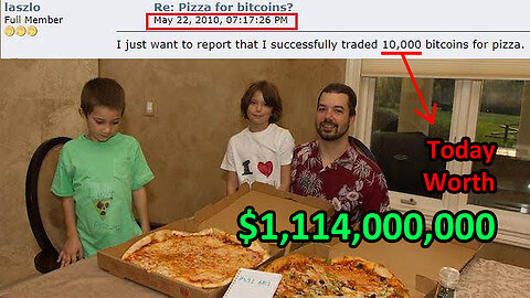 Today, May 22nd, is Bitcoin Pizza Day | 1st Purchase w/ Bitcoin | 10,000 BTC = 2 Pizzas 🪙=🍕