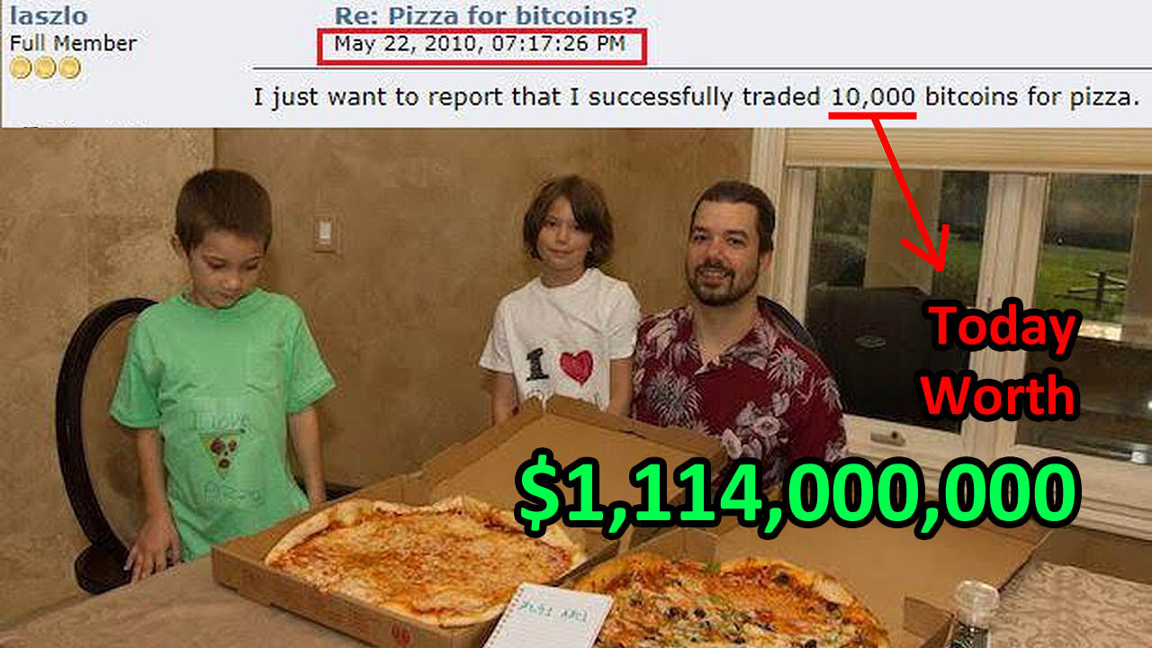 Today, May 22nd, is Bitcoin Pizza Day | 1st Purchase w/ Bitcoin | 10,000 BTC = 2 Pizzas 🪙=🍕