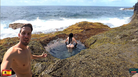 Hidden PARADISE 😱| My fist JUMP into the natural pools of Gran Canaria 🇮🇨
