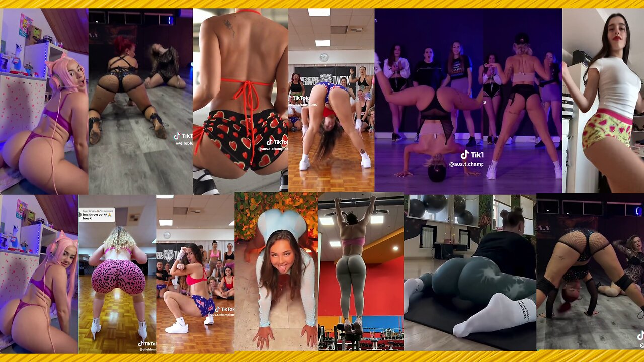 TWERK COMPILATION 90 - Big bank tiktok challenge ❤️ClipchampGirls 2025
