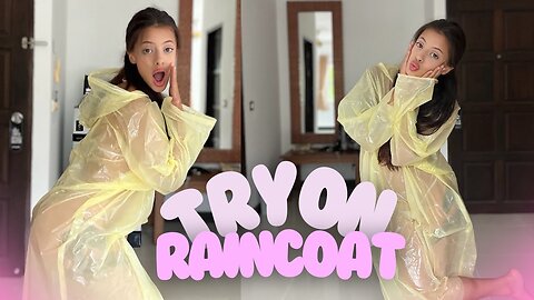 [4K USA] Raincoat Try-On Haul | Sunny Yellow Fresh Look