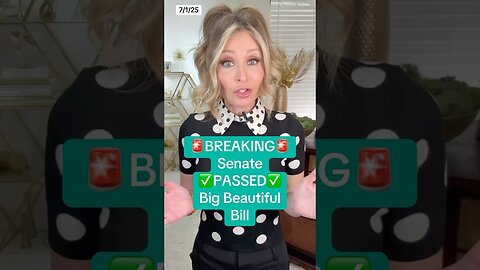 🚨BREAKING NEWS🚨 Senate narrowly passed Trump’s Big Beautiful Bill