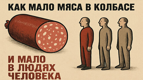 Как мало мяса в колбасе и мало в людях ЧЕЛОВЕКА
