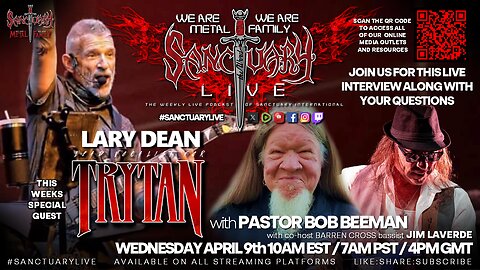 TRYTAN Lead Vocalist/Guitarist LARY DEAN on #SanctuaryLive 4/9/25