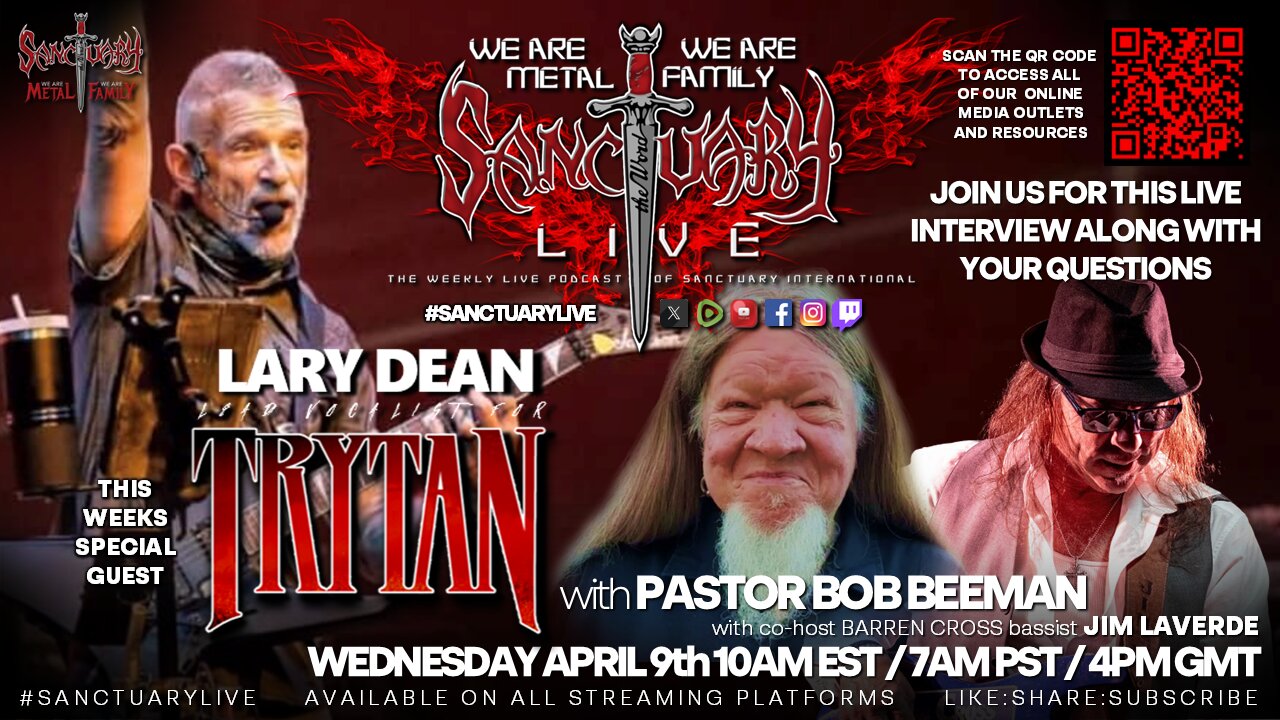 TRYTAN Lead Vocalist/Guitarist LARY DEAN on #SanctuaryLive 4/9/25