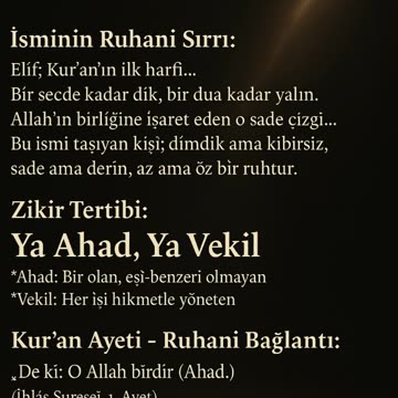 “Elif İsmi: Tevhidin Harfi, Ruhun Duruşu | 66 Zikirle Derinleş”