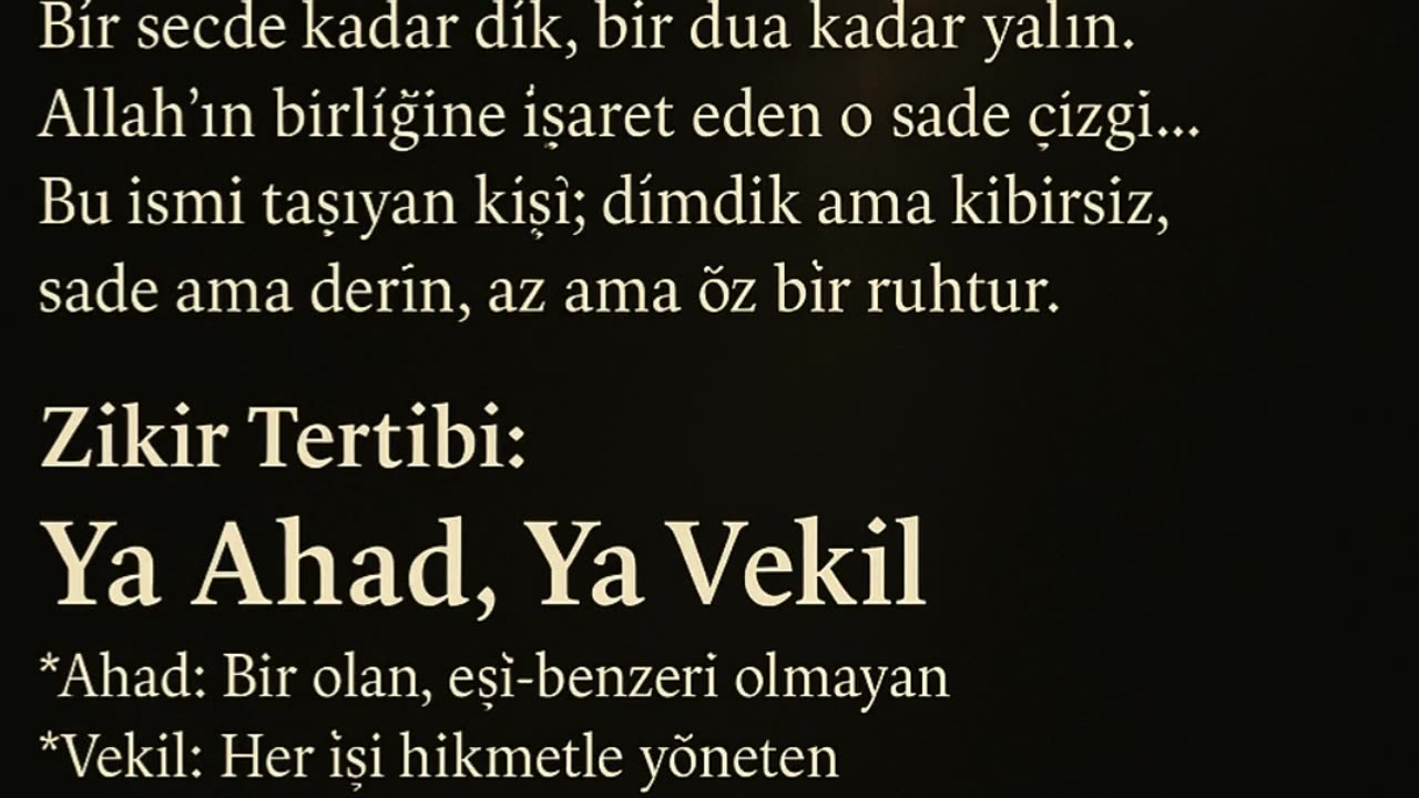 “Elif İsmi: Tevhidin Harfi, Ruhun Duruşu | 66 Zikirle Derinleş”