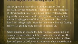 Stepping Boldly in Divine Confidence - Trusting God's Promise in Uncertain Times - Proverbs 3.25-26