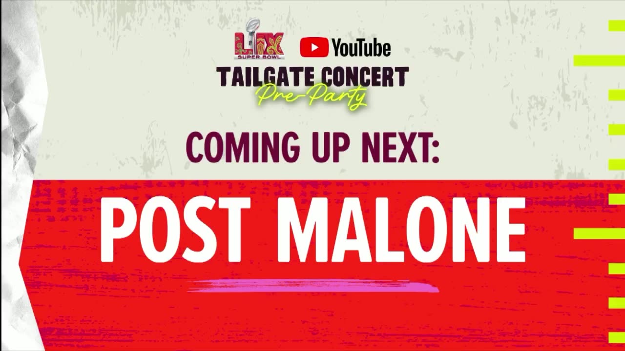 FEBRUARY 9 2025 POST MALONE SUPER BOWL TAILGATE PARTY CONCERT PART 1