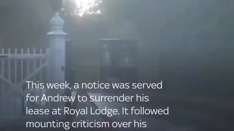 Vehicle used by Andrew seen leaving Royal Lodge following notice to leave.