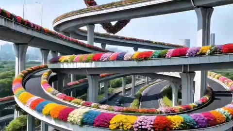 The viaduct is in full bloom in the moon season