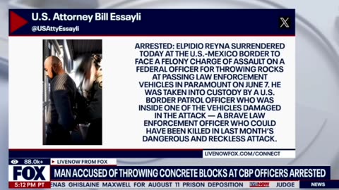 Rock Hurling Activist--ELPIDIO REYNA Identified, Arrested, and Will Stand Trial